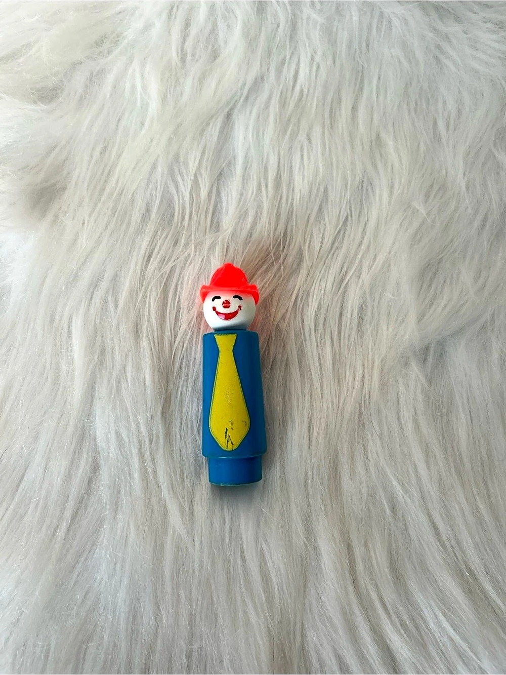 Fisher-Price Little People Clown Figure with Red Hat Blue & Red